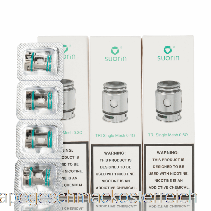 Suorin Tri Ersatzspulen 0,2 Ohm Tri Triple Mesh Spulen Vape-Geschmack